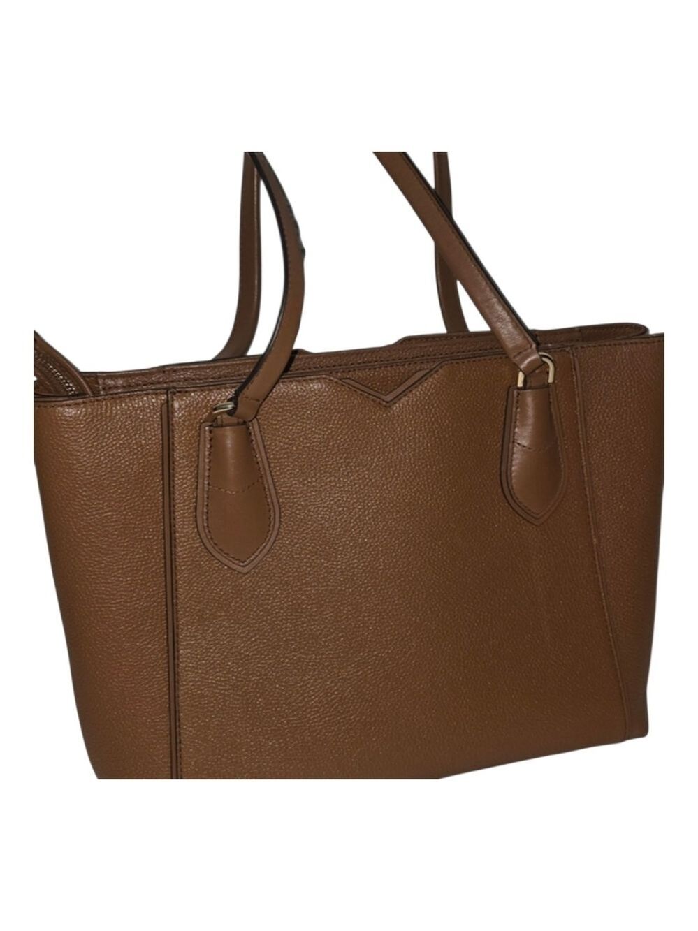 LIKE NEW AUTHENTIC MICHAEL KORS DESIGNER MEDIUM PEBBLED LEATHER TOTE BAG LUGGAGE - Picture 9 of 11